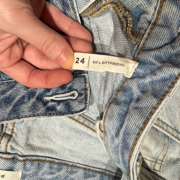 Pacsun Two-Tone Asymmetrical Waist 90s Boyfriend Jeans - Picture 4 of 5